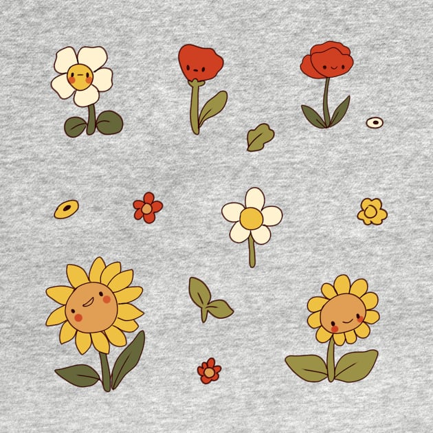 Fun spring flowers pattern by Mayarart